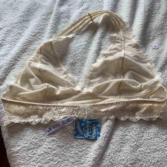 Free People Cream Halter Lace Bralette - Picture 6 of 7